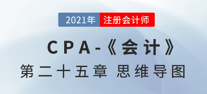 2021年CPA《會計》第二十五章思維導(dǎo)圖 2021年CPA《會計》第二十五章思維導(dǎo)圖
