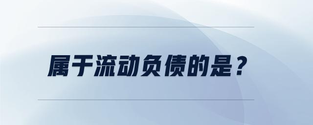 屬于流動(dòng)負(fù)債的是