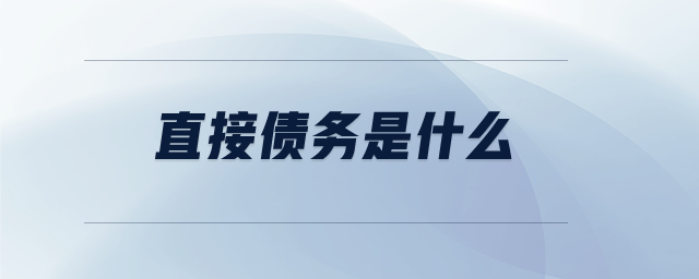 直接債務(wù)是什么 直接債務(wù)是什么