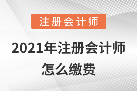 2021年注冊會計師怎么繳費(fèi)