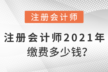 注冊會計師2021年繳費(fèi)多少錢？