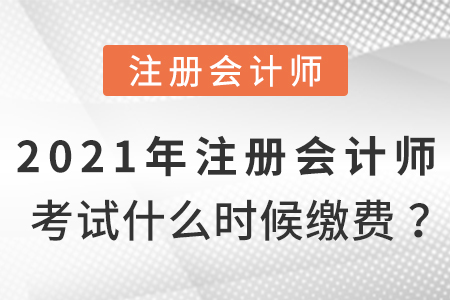 2021年注冊會計師考試什么時候繳費