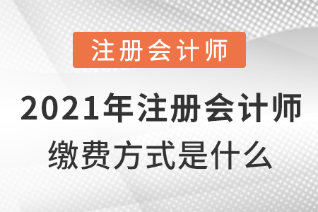 2021年注冊(cè)會(huì)計(jì)師繳費(fèi)方式是什么？