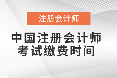 中國(guó)注冊(cè)會(huì)計(jì)師考試?yán)U費(fèi)時(shí)間