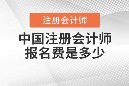 中國注冊會計師報名費是多少