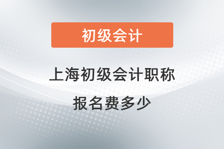 上海初級(jí)會(huì)計(jì)職稱報(bào)名費(fèi)多少