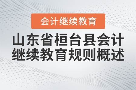 2021年山東省桓臺(tái)縣會(huì)計(jì)繼續(xù)教育規(guī)則概述 2021年山東省桓臺(tái)縣會(huì)計(jì)繼續(xù)教育規(guī)則概述