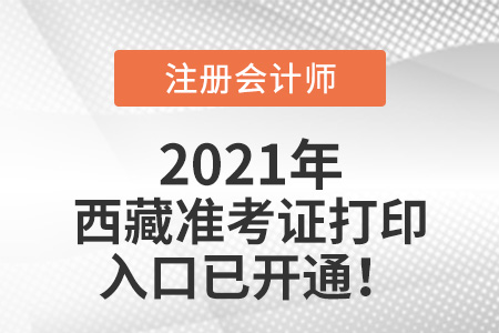 2021年西藏自治區(qū)那曲CPA準(zhǔn)考證打印入口已開通