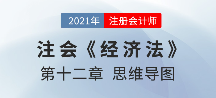 2021年CPA《經(jīng)濟法》第十二章思維導圖