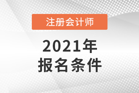 江蘇省宿遷注冊會(huì)計(jì)師報(bào)名條件2021年