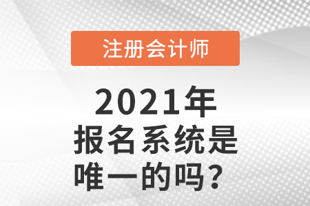 注冊會計師報名系統(tǒng)是唯一的嗎