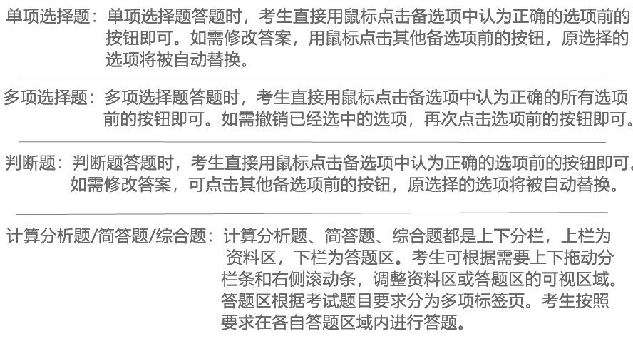 各類(lèi)題型如何答題