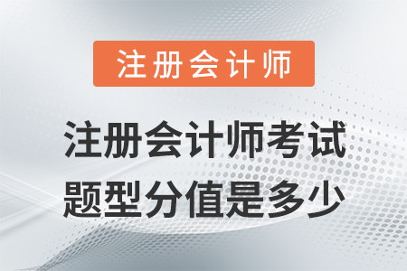 注冊會計師考試題型分值是多少