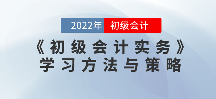 2022年《初級(jí)會(huì)計(jì)實(shí)務(wù)》怎么學(xué)？看看這些方法和策略！