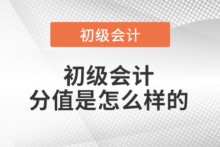 初級會計分值是怎么樣的