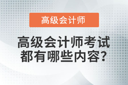 高級(jí)會(huì)計(jì)師考試都有哪些內(nèi)容？