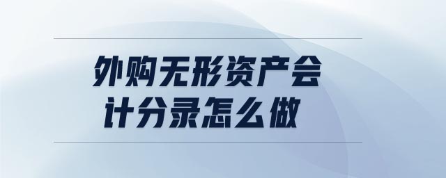 外購無形資產(chǎn)會計分錄怎么做 外購無形資產(chǎn)會計分錄怎么做