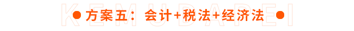 方案五：會(huì)計(jì)+稅法+經(jīng)濟(jì)法