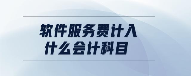 軟件服務(wù)費計入什么會計科目 軟件服務(wù)費計入什么會計科目