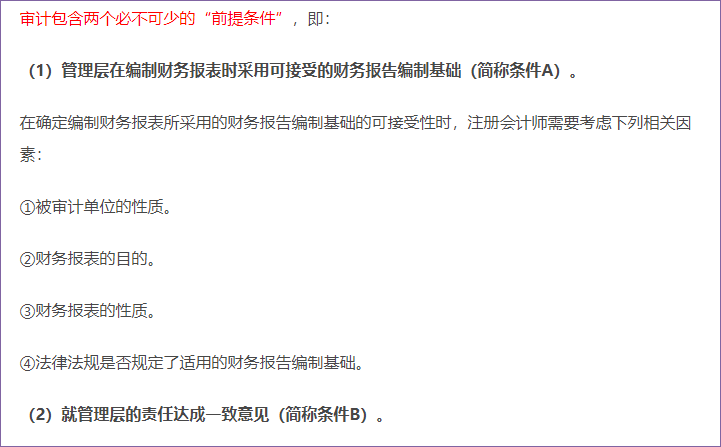 審計(jì)的前提條件