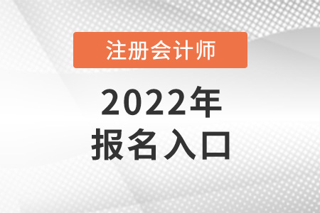 2022年注冊會計師報名入口是什么