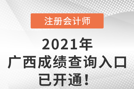 廣西自治區(qū)玉林2021年注冊會計師成績查詢?nèi)肟谝验_通