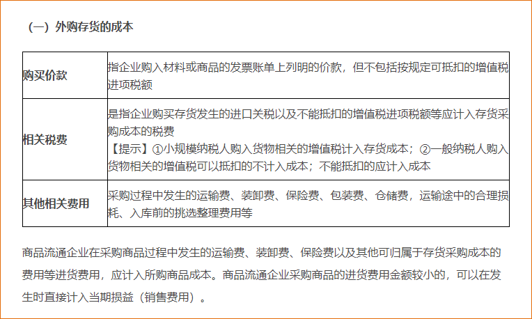 初始計量（外購、加工取得）