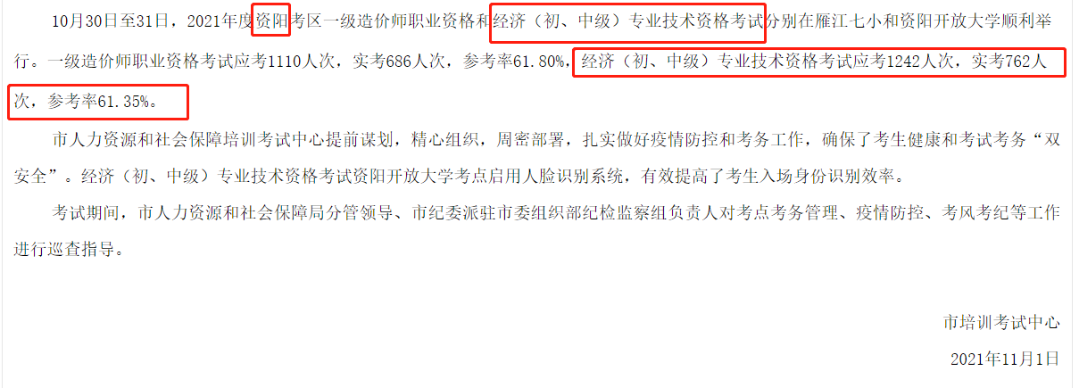 資陽2021中級經(jīng)濟(jì)師參加考試人數(shù) 資陽2021中級經(jīng)濟(jì)師參加考試人數(shù)