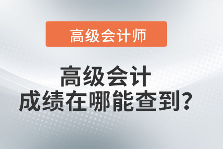 高級會計成績在哪能查到？