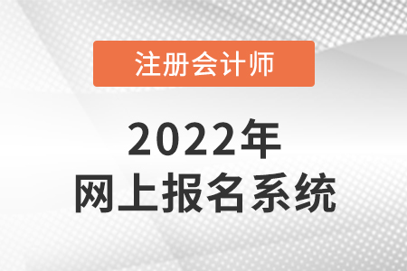 2022年注冊(cè)會(huì)計(jì)師網(wǎng)上報(bào)名系統(tǒng)是什么？