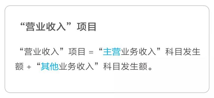 營(yíng)業(yè)收入項(xiàng)目