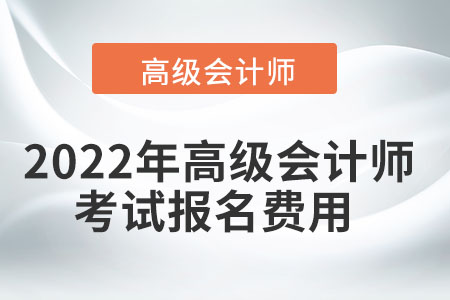 2022年廣西省高級(jí)會(huì)計(jì)師考試報(bào)名費(fèi)用公布