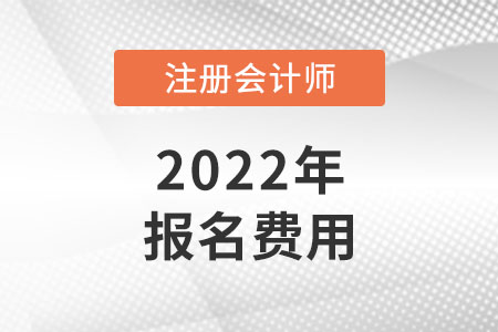 上海市崇明縣2022年注冊會計師報考費用多少錢？
