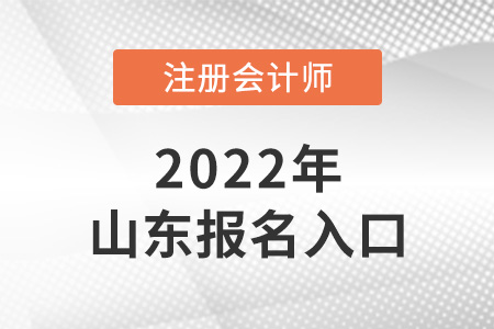 2022年山東注會考試報名入口是什么？
