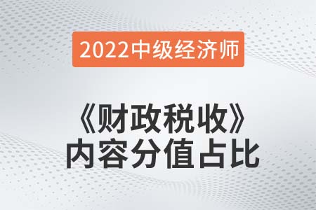 2022年中級經(jīng)濟(jì)師《財(cái)政稅收》各章節(jié)內(nèi)容重要程度占比 2022年中級經(jīng)濟(jì)師《財(cái)政稅收》各章節(jié)內(nèi)容重要程度占比