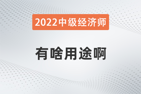 中級經(jīng)濟(jì)師有啥用途啊 中級經(jīng)濟(jì)師有啥用途啊