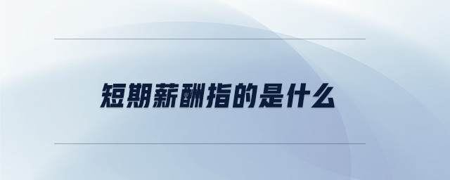 短期薪酬指的是什么 短期薪酬指的是什么
