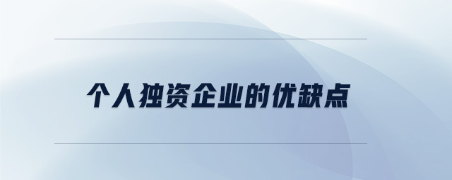 個人獨資企業(yè)的優(yōu)缺點 個人獨資企業(yè)的優(yōu)缺點