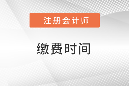 2022注冊會計師繳費(fèi)時間