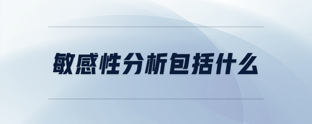 敏感性分析包括什么 敏感性分析包括什么