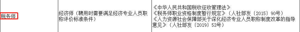 稅務(wù)師可對應(yīng)經(jīng)濟(jì)師職稱