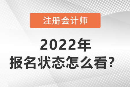 2022年注冊會計師報名狀態(tài)怎么看？