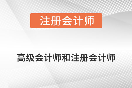 高級會計師跟注冊會計師的區(qū)別是什么?