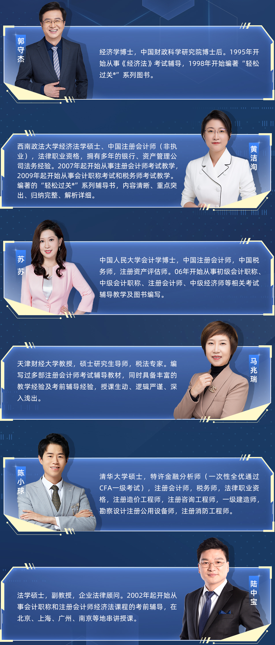 注會名師陣容圖-經(jīng)濟(jì)法