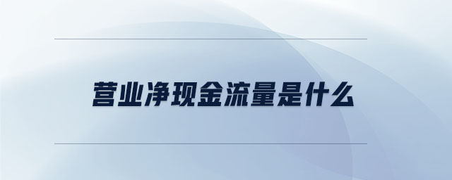 營業(yè)凈現(xiàn)金流量是什么