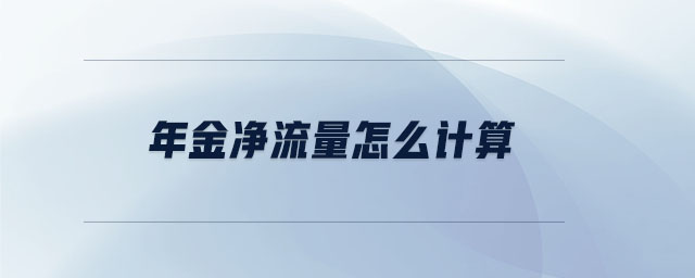 年金凈流量怎么計算