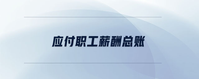 應(yīng)付職工薪酬總賬 應(yīng)付職工薪酬總賬