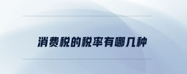 消費(fèi)稅的稅率有哪幾種 消費(fèi)稅的稅率有哪幾種