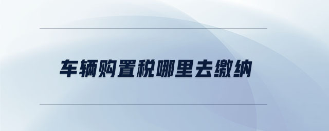 車輛購(gòu)置稅哪里去繳納