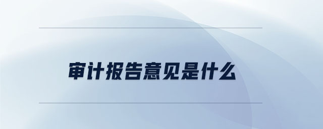 審計(jì)報(bào)告意見是什么 審計(jì)報(bào)告意見是什么